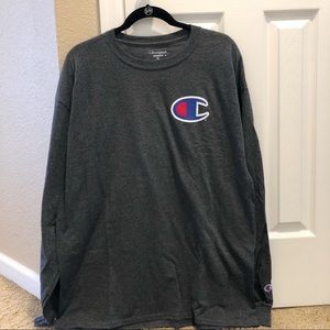 Champion Dark Gray Long Sleeve Tee - XL